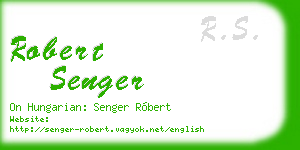 robert senger business card