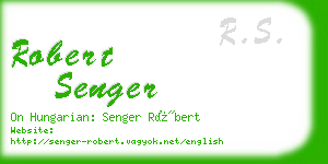 robert senger business card